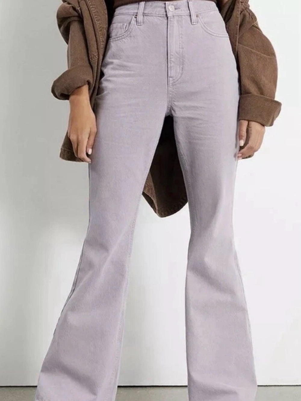 Pac Sun High-Rise Dusty Lavender Flare Jeans NWT